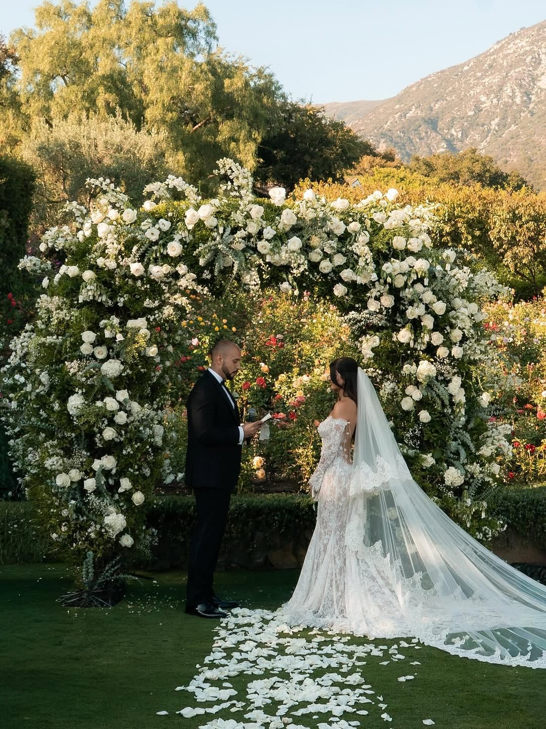 Off-the-Shoulder Long Sleeve Lace Mermaid Bridal Gown