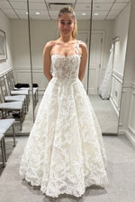 One-Shoulder Lace A-Line Wedding Dress