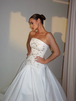 Strapless Beaded Ball Gown Wedding Dress