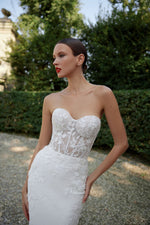 Strapless Lace Corset Mermaid Wedding Dress