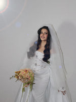 Off-Shoulder Beaded Mermaid Wedding Gown