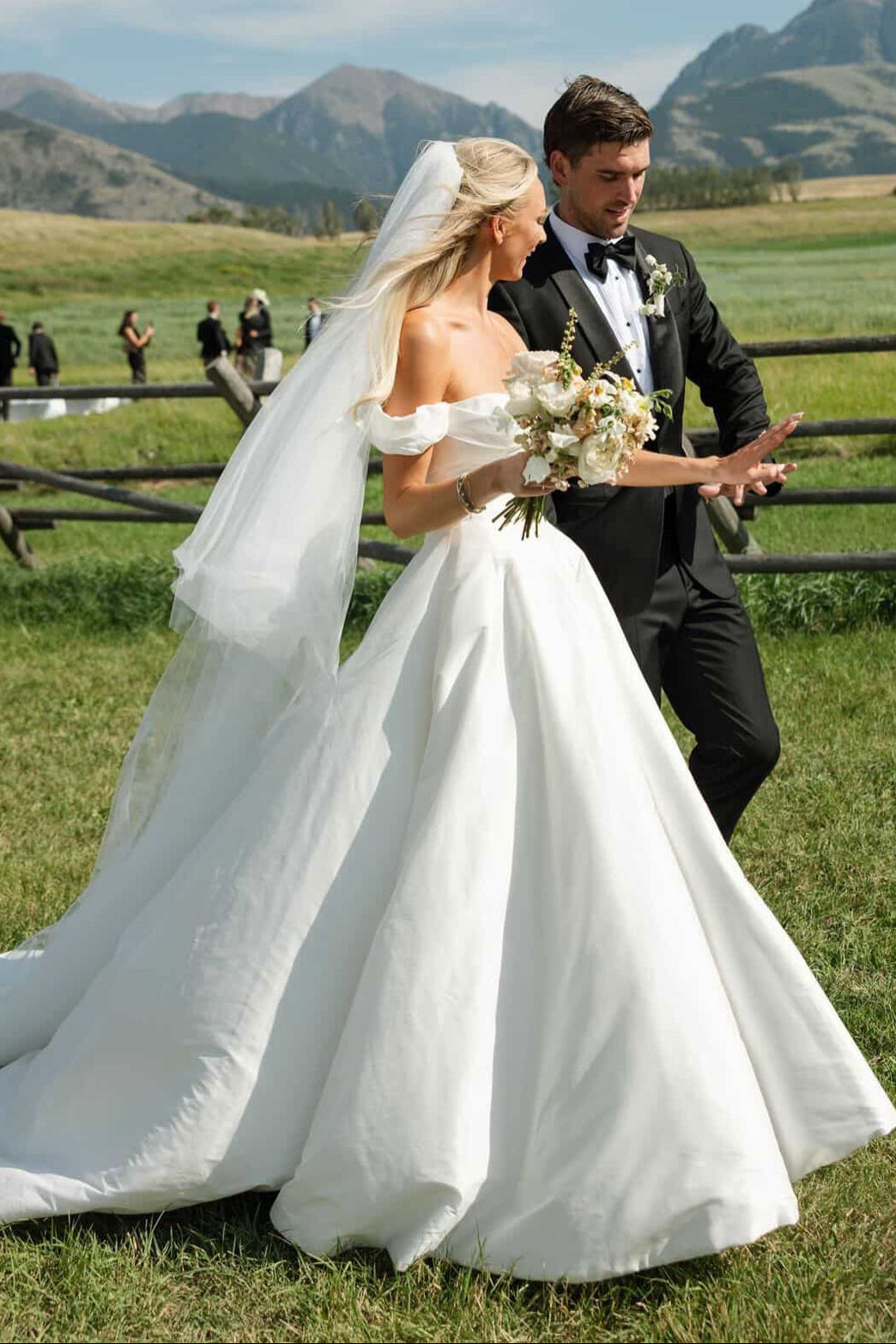 Off-the-Shoulder Ball Gown Wedding Dress