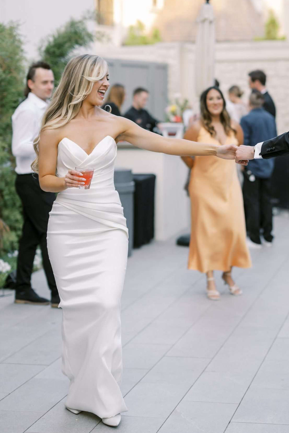Strapless Sweetheart Wedding Dress with Overskirt