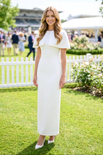 Capelet Column Maxi Dress