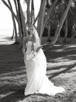 Minimalist Strapless Crepe Wedding Dress