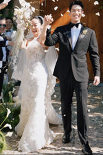 Illusion Lace Mermaid Wedding Dress