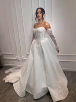Sweetheart Lace Corset Ball Gown Wedding Dress