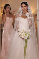 Lace Off-the-Shoulder Long Sleeve Wedding Dress