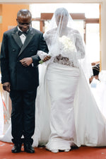 Off-the-Shoulder Lace Long Sleeve Wedding Dress