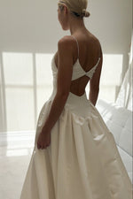 Basque Waist Ball Gown Wedding Dress with Cutout