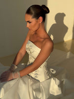 Strapless Beaded Ball Gown Wedding Dress