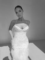 Beaded Halter Mermaid Wedding Dress