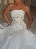Strapless Beaded Ball Gown Wedding Dress
