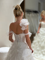 Romantic Sequin Corset Ball Gown Wedding Dress