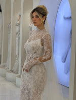 Illusion High Neck Corset Mermaid Wedding Gown