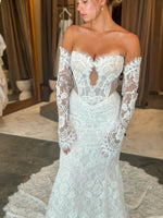 Off-the-Shoulder Lace Mermaid Wedding Dress