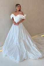 Corset Off-the-Shoulder Taffeta Ball Gown