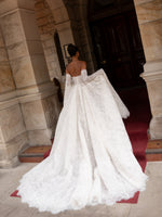 Strapless Lace Corset Ball Gown Wedding Dress