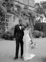 Strapless Satin Trumpet Wedding Dress with Train