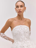 Strapless Beaded Mini A-Line Dress