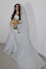 Off-Shoulder Beaded Mermaid Wedding Gown