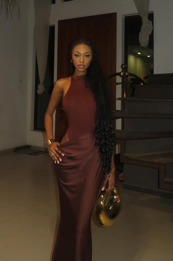 Hidais Chic High Neck Sleeveless Mermaid Long Prom Dress With Pleated