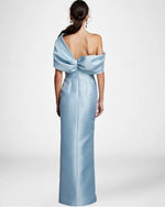 One Shoulder Sleeveless Mermaid Side Slit Evening Dress