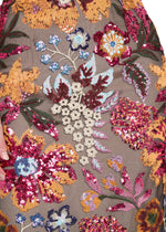 Strapless Sleeveless Flowers Mermaid Floral Print Evening Dress