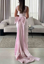 Bowknot Sheath Ankle-Length Cap Straps Beading Sleeveless Evening Gowns