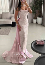 Bowknot Sheath Ankle-Length Cap Straps Beading Sleeveless Evening Gowns
