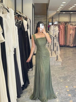 Square Neck Sleeveless Mermaid Formal Women Evening Dress