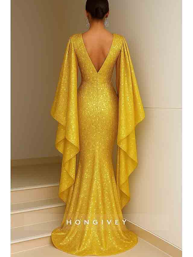 Sexy Sequins Sleeveless Mermaid Evening Dress