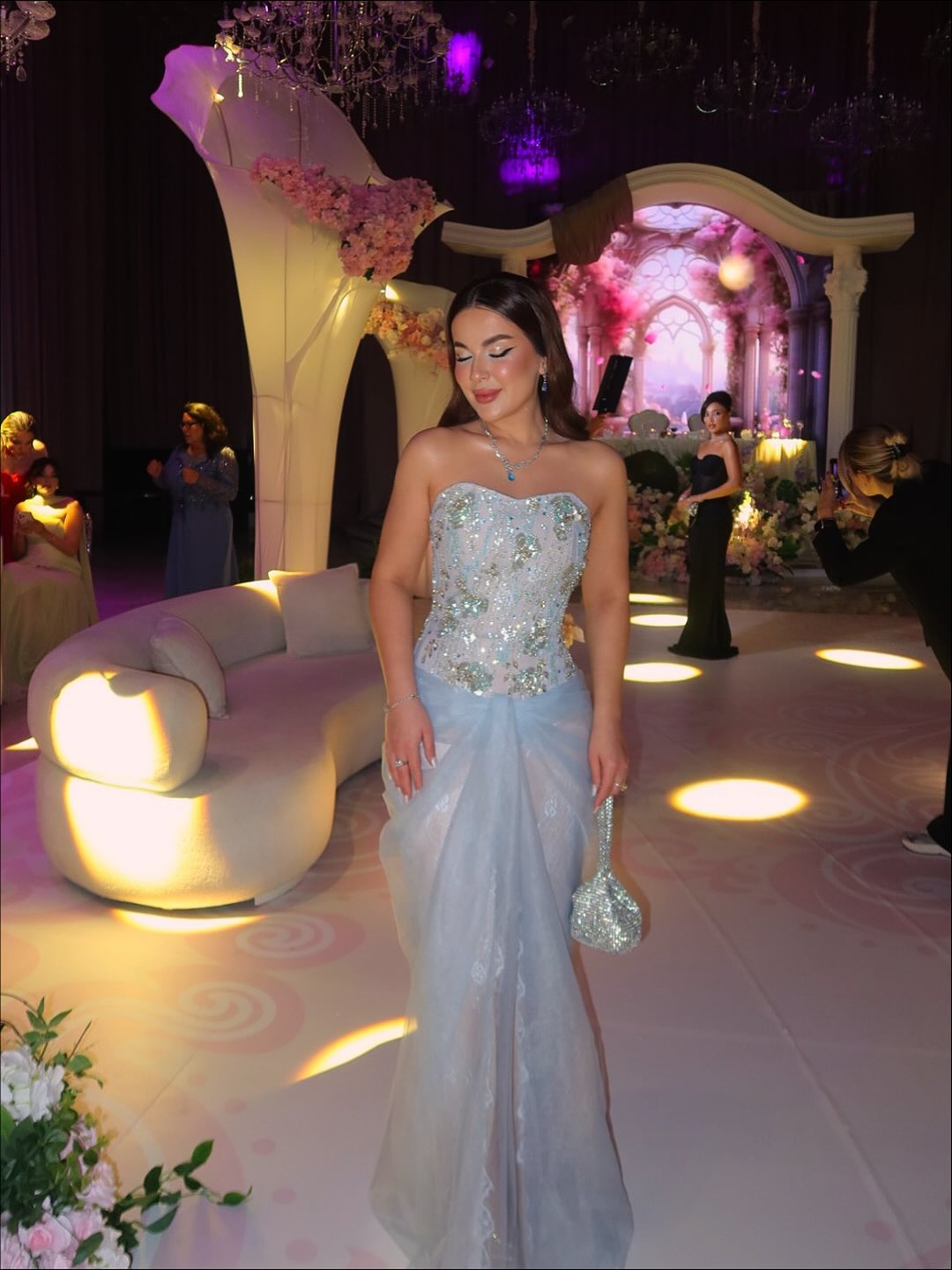 Exquisite Stapless Sleeveless Beaded Sparkle Mermaid Evening Dress