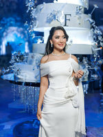 Flowers Applique Off the Shoulder Sleeveless Mermaid Floor-Length Evening Dress