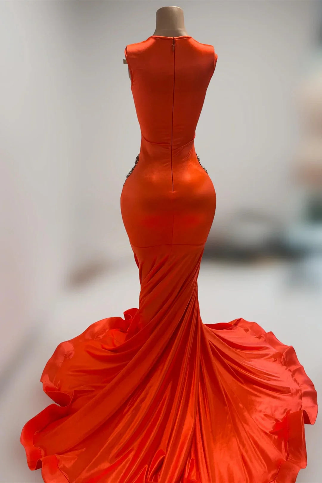 Lilac Mermaid Evening Dress With Beadings Crystals