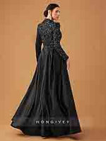 High Neck Beading Sequined Evening Gown Mermaid