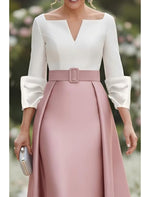 Long Sleeve Mermaid Formal Women Evening Dress Floor-Length