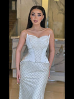 Luxury Sequins Sparkle Long Sleeve Mermaid Foraml Women Evening Dress