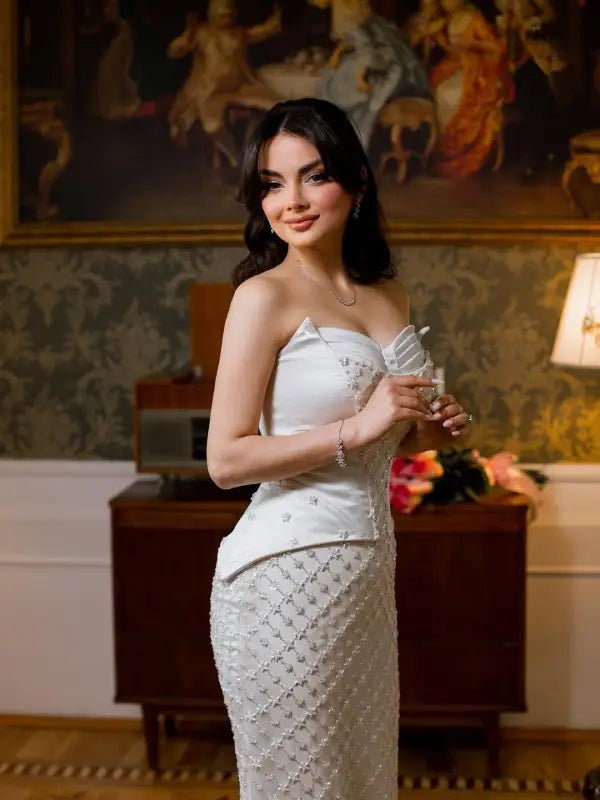 Luxury Sequins Sparkle Long Sleeve Mermaid Foraml Women Evening Dress