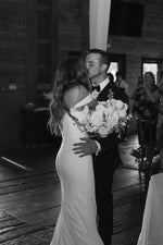 Elegant Mermaid Cowl Neck Satin Long Wedding Dresses