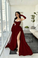 Stunning Sleeveless Sweetheart Bow Mermaid Prom Dress with Gloves