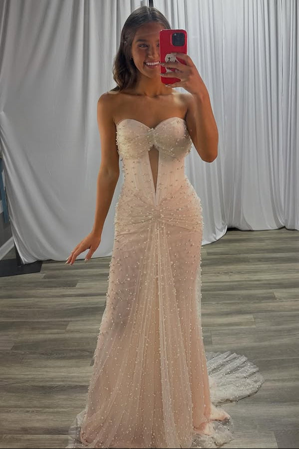 Sweetheart Beaded Sleeveless Mermaid Women Evening Dress