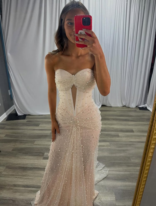 Sweetheart Beaded Sleeveless Mermaid Women Evening Dress