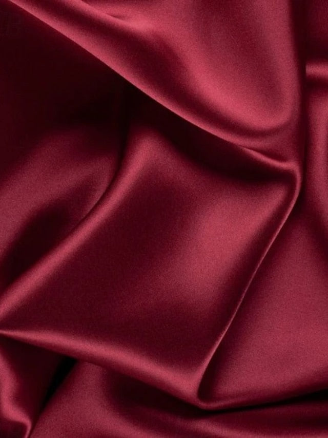 A-Line One Shoulder Evening Gown with Overskirt Formal Dress Elegant Sleeveless Formal Wedding Stretch Satin with Ruched