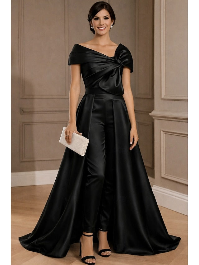 Sleeveless Formal Pantsuits Floor-Length Mother of the Bride Dress