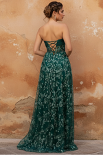 Long Formal A Line Corset Evening Prom Dress Nina Canacci