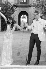 Mermaid V Neck Tulle Lace Sleeveless Wedding Dresses