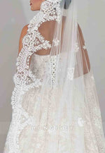 Lace A-Line Bridal Gown Court Train Strapless Empire Wedding Dresses