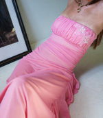 Sequins Applique Strapless Sleeveless Mermaid Prom Dress