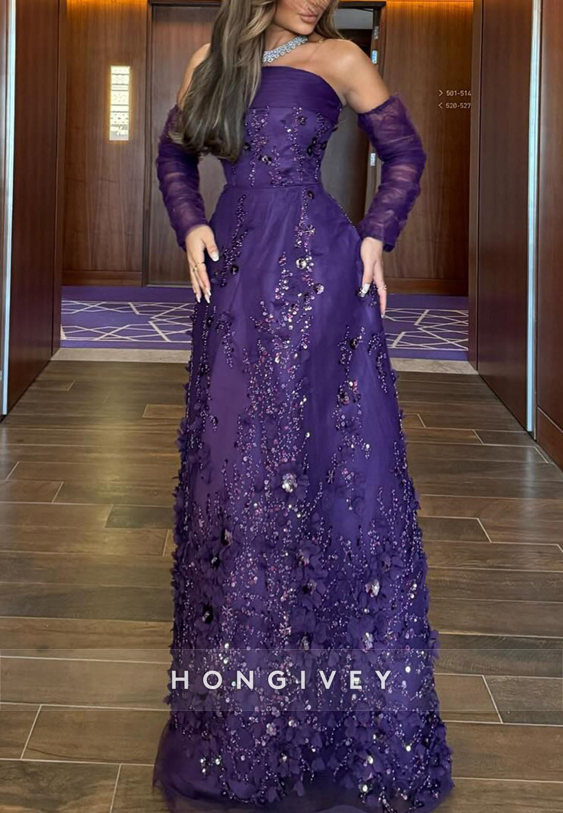 Strapless Regency A-Line Empire Evening Gowns with Beading and Appliques